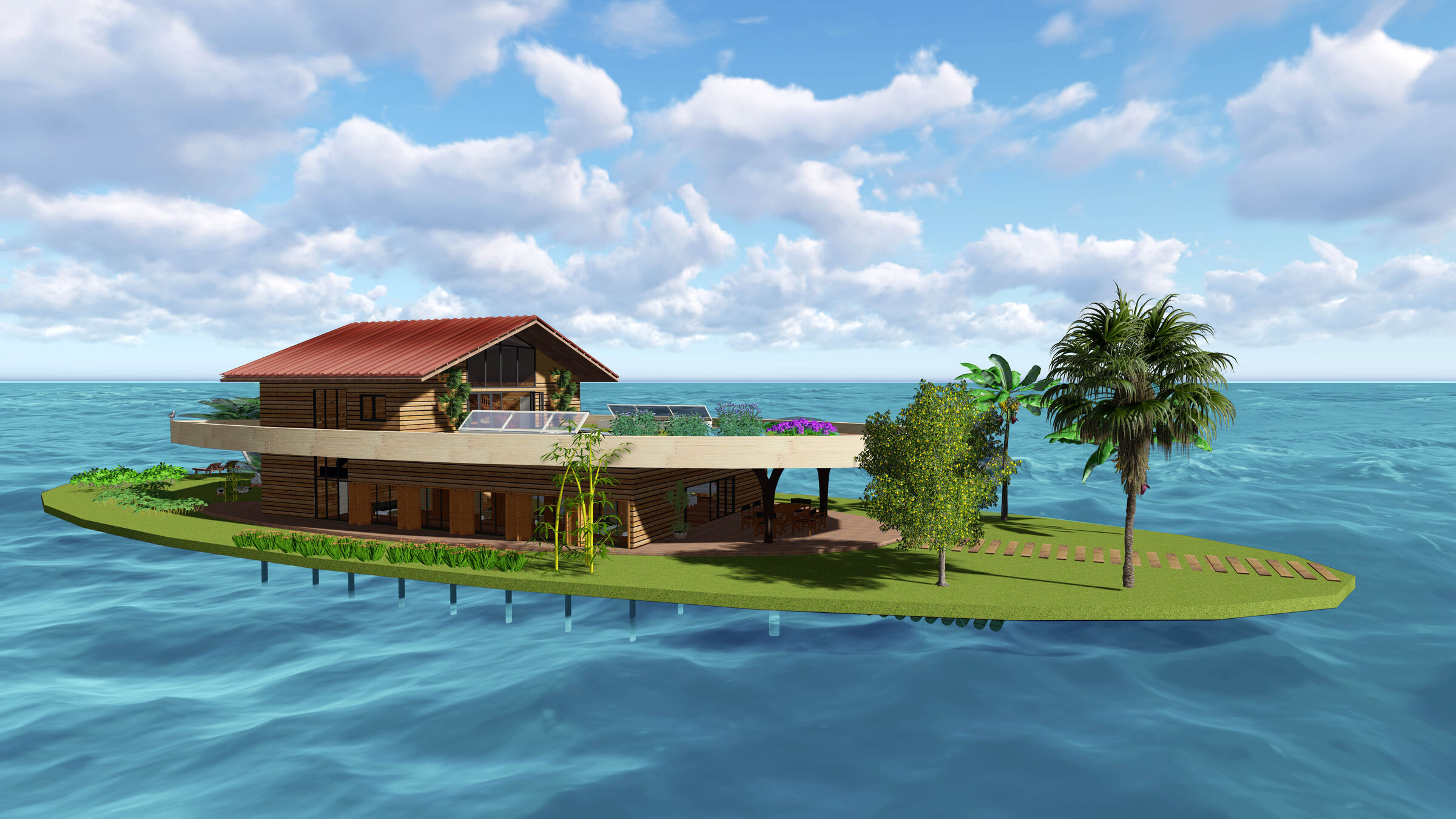 Kiribati floating house