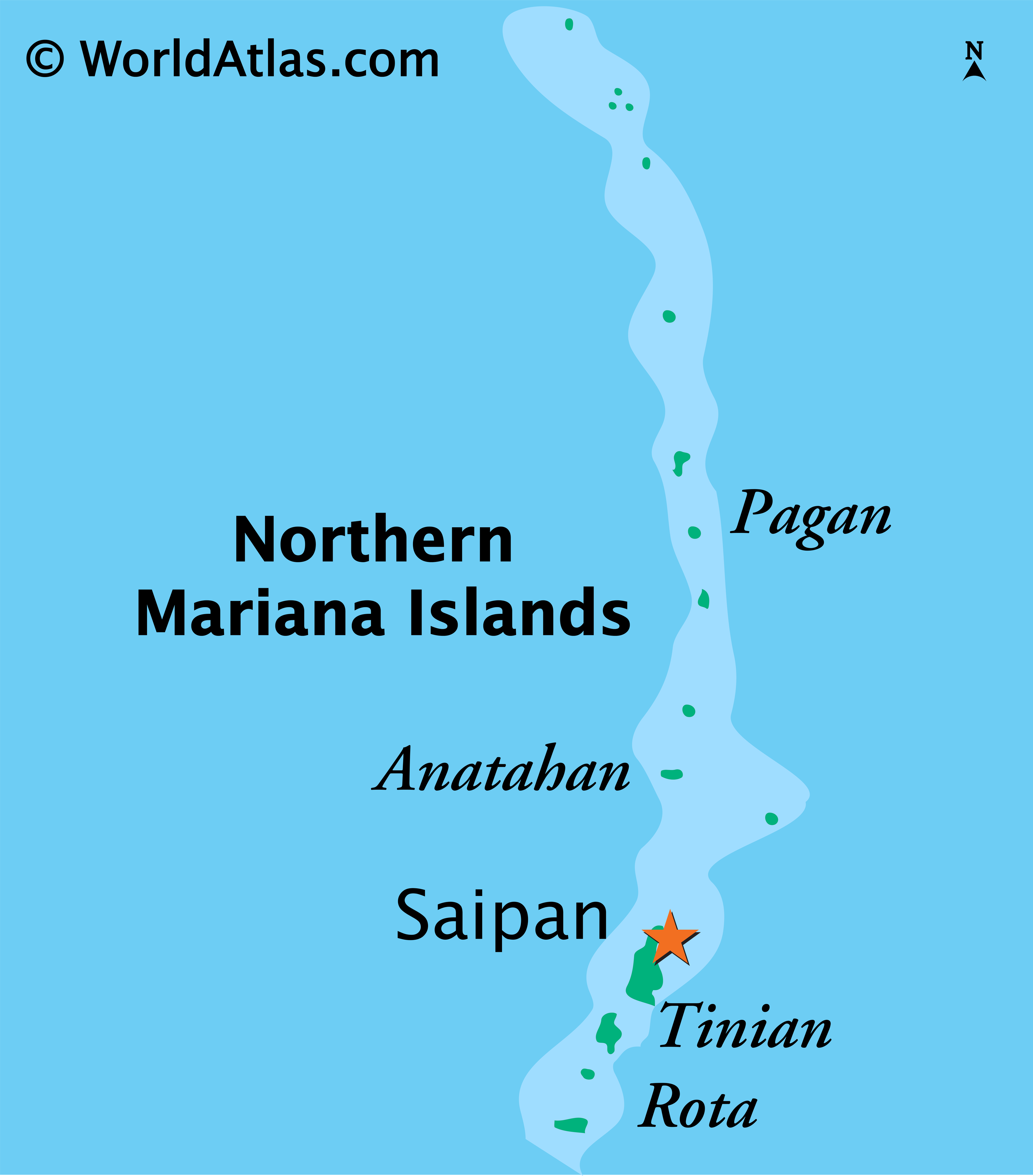 Map of Northern Mariana
